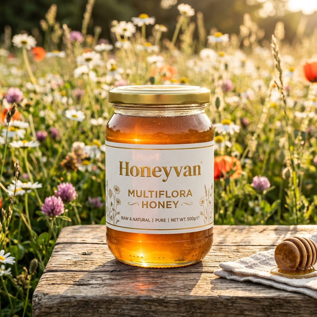 Raw Multiflora Honey Jar